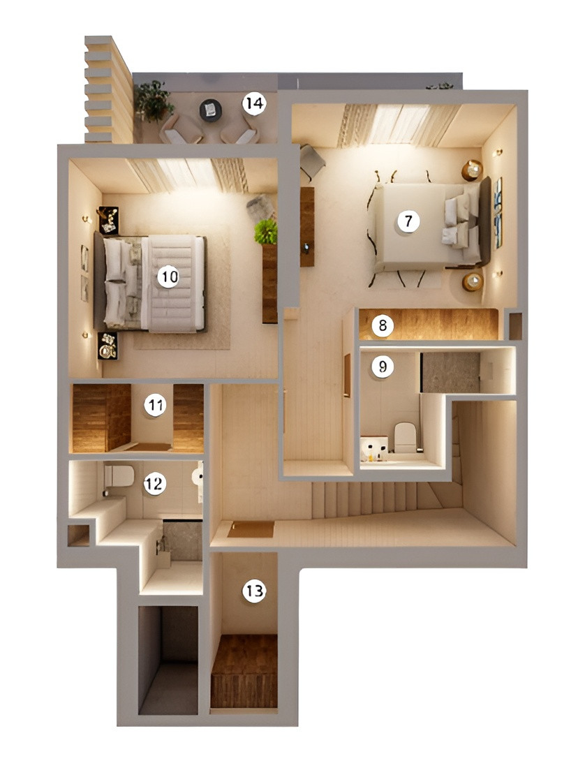 Floor plan — 3 BR