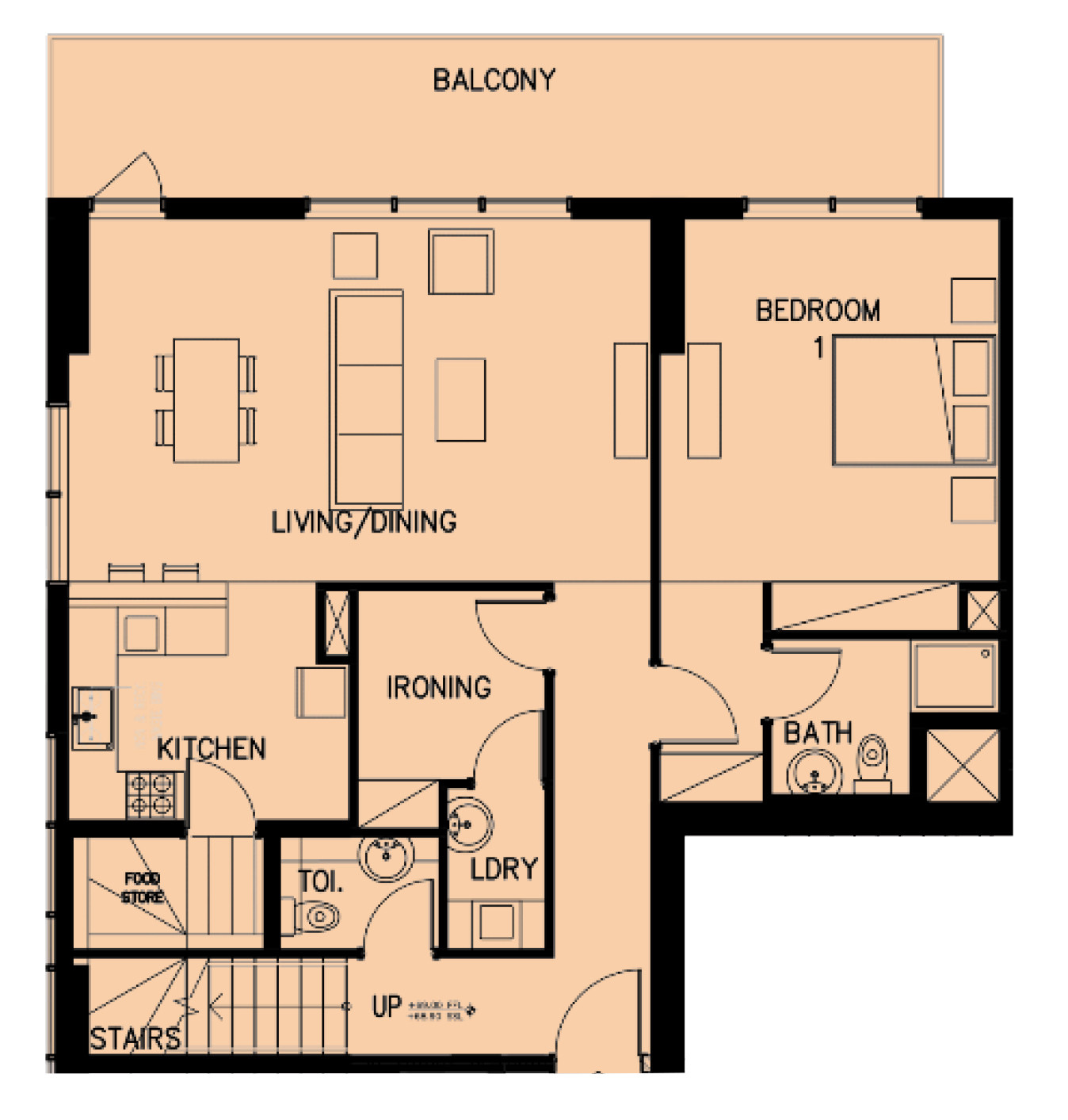 Floor plan — 3 BR