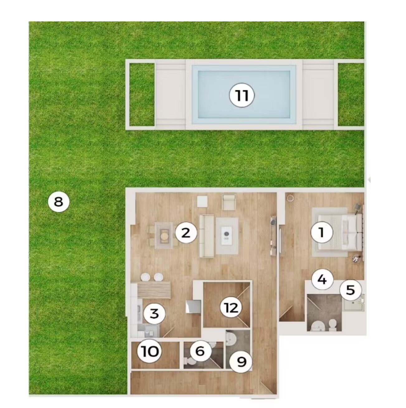 Floor plan — 4 BR