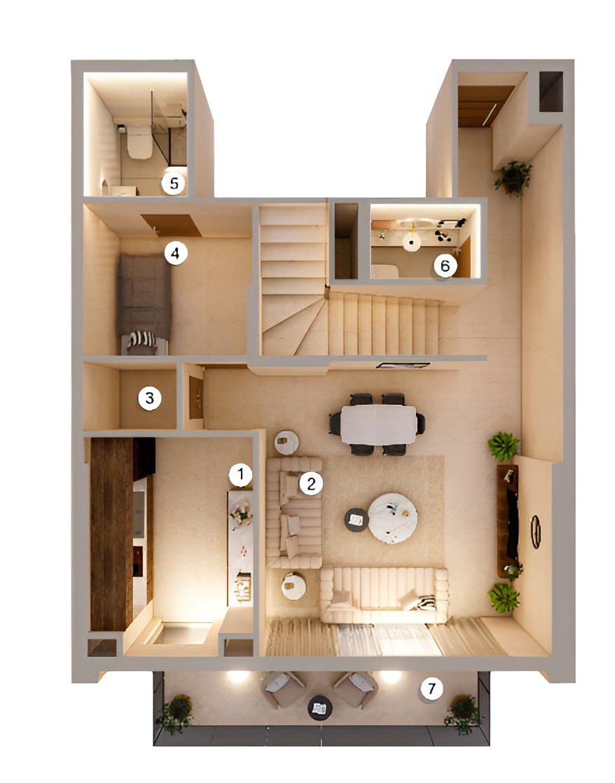 Floor plan — 2 BR
