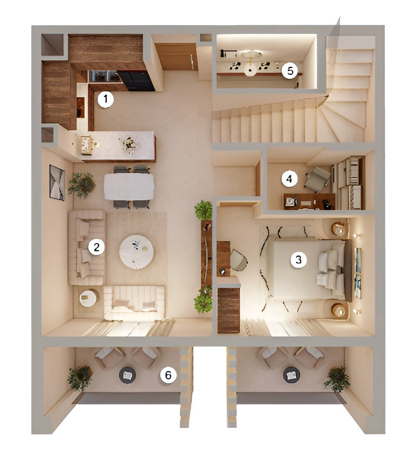 Floor plan — 3 BR
