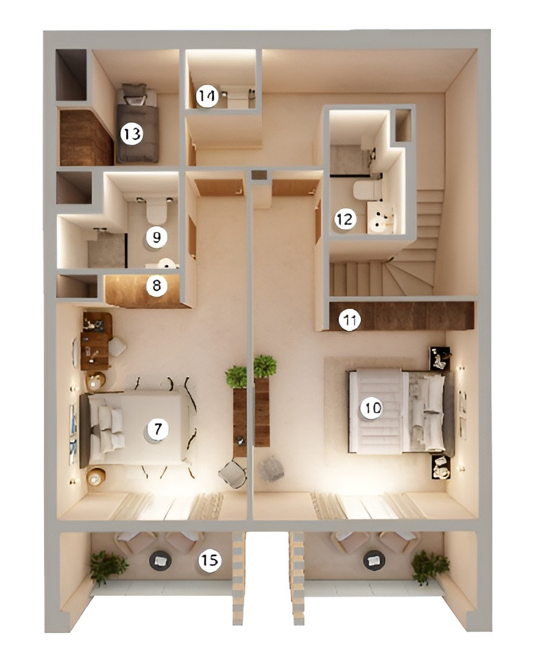 Floor plan — 3 BR