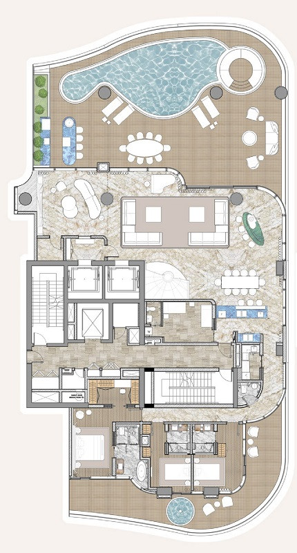 Floor plan — 5 BR