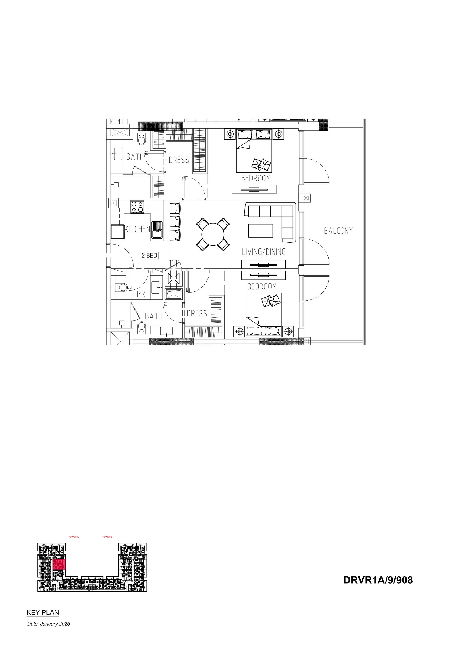 Floor plan — 2 BR