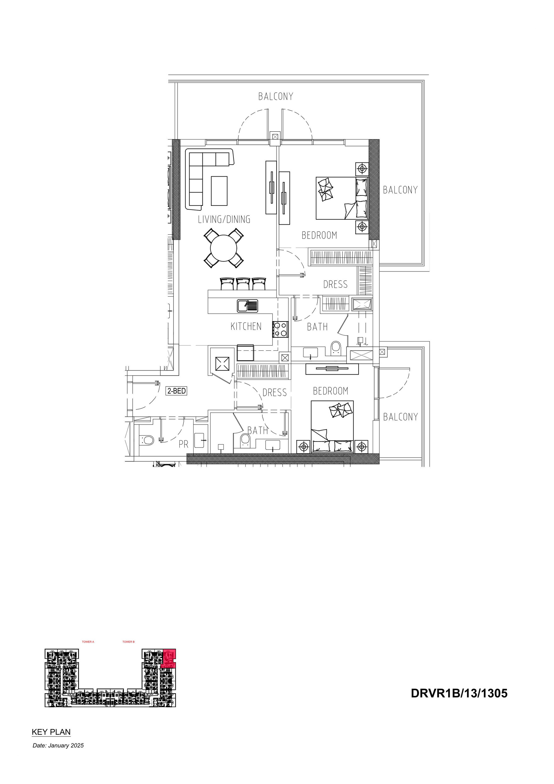 Floor plan — 2 BR