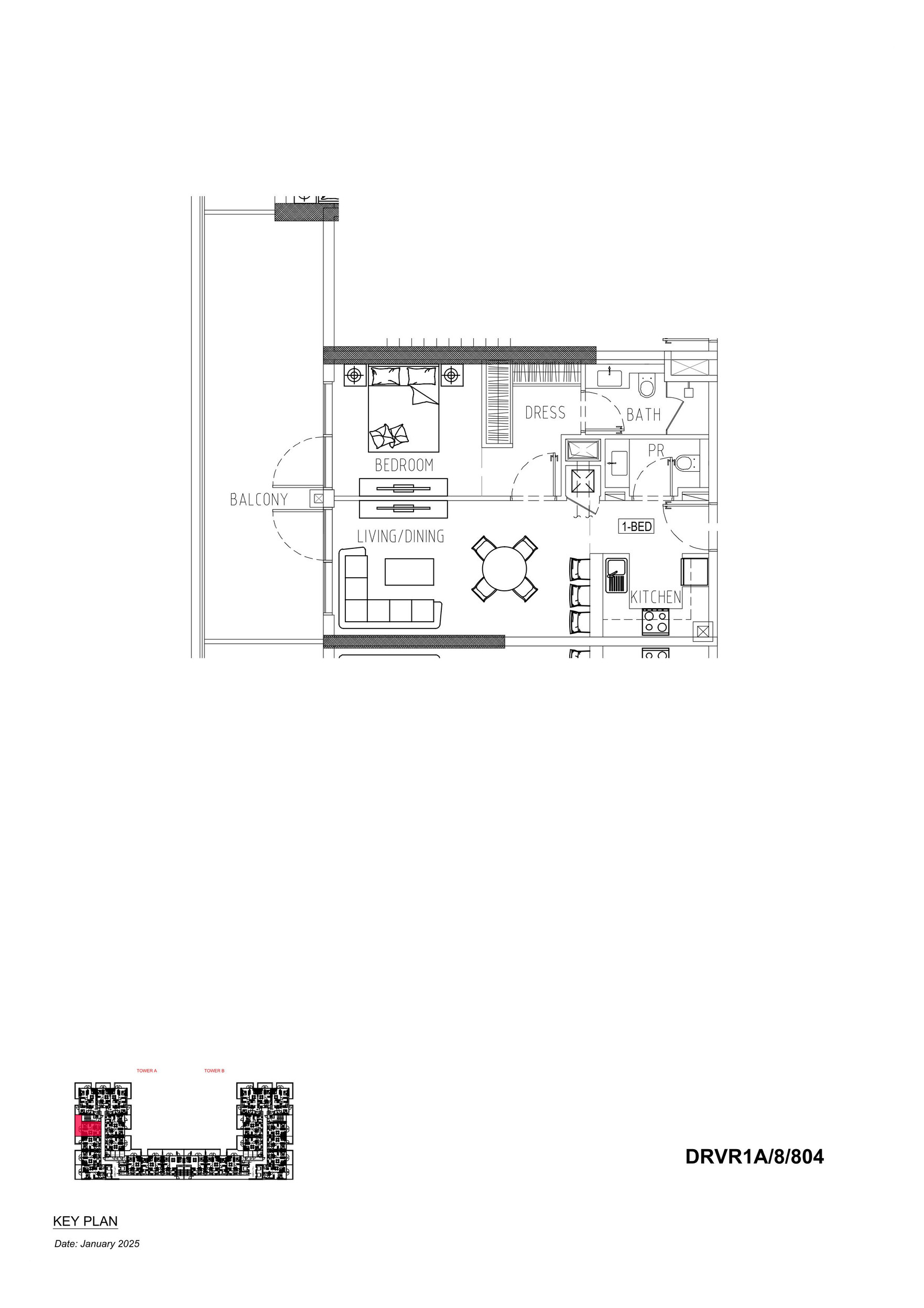 Floor plan — 1 BR