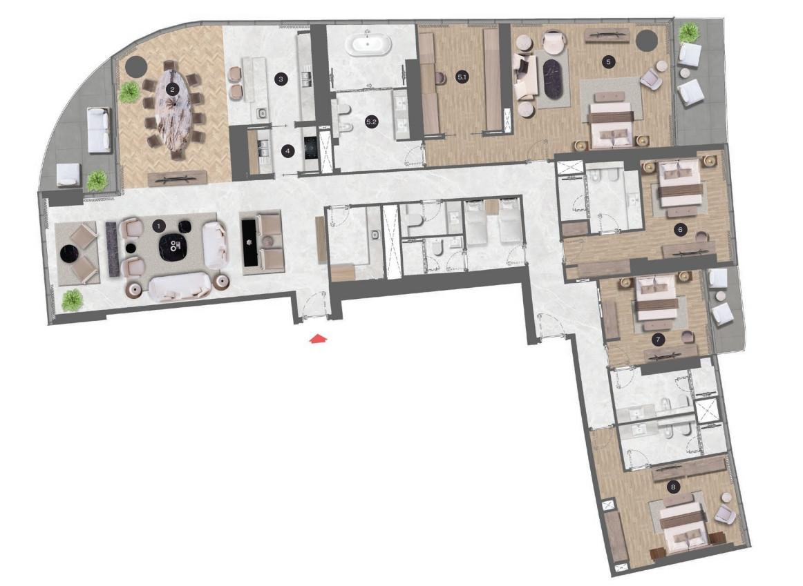 Floor plan — 4 BR