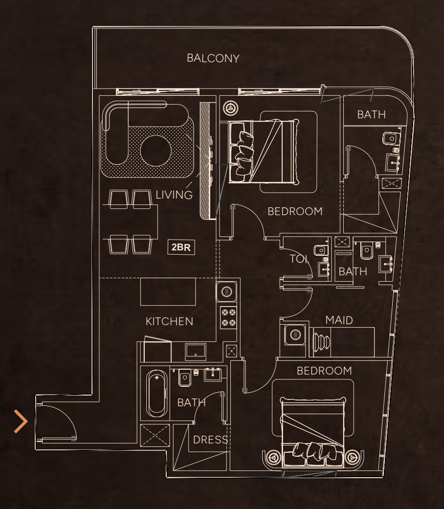 Floor plan — 2 BR