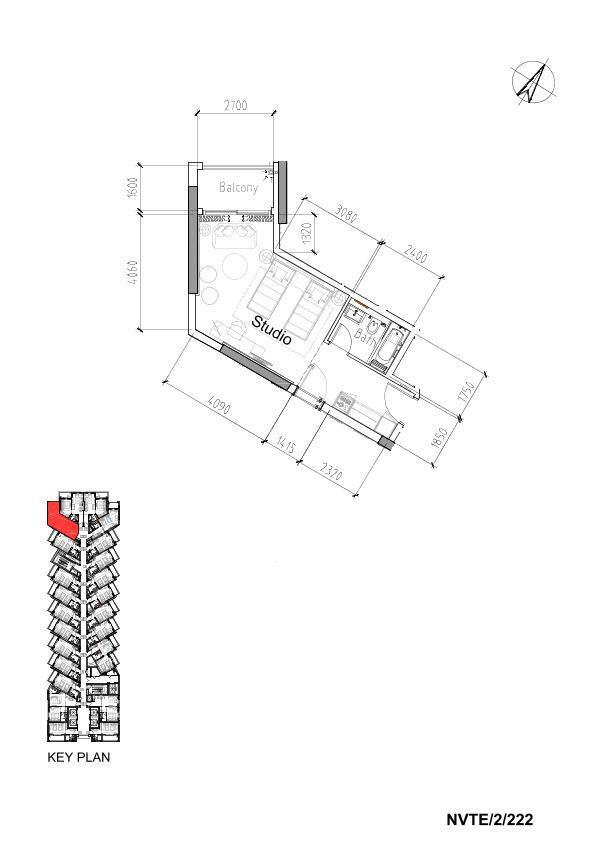 Floor plan — Studio