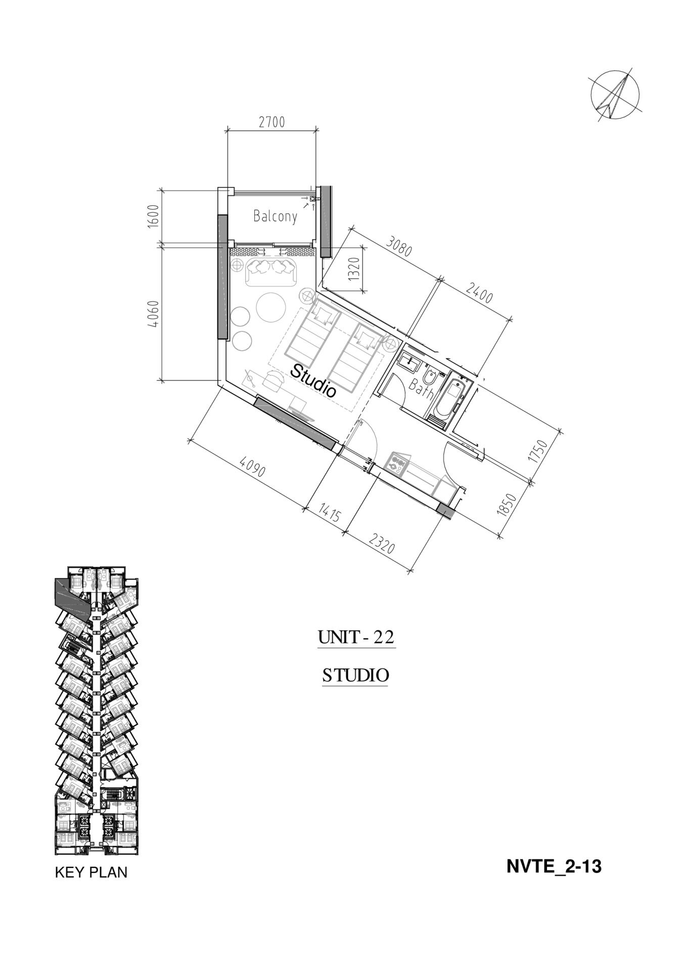 Floor plan — Studio
