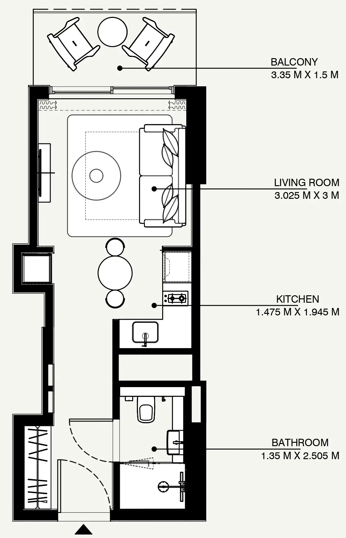Floor plan — Studio
