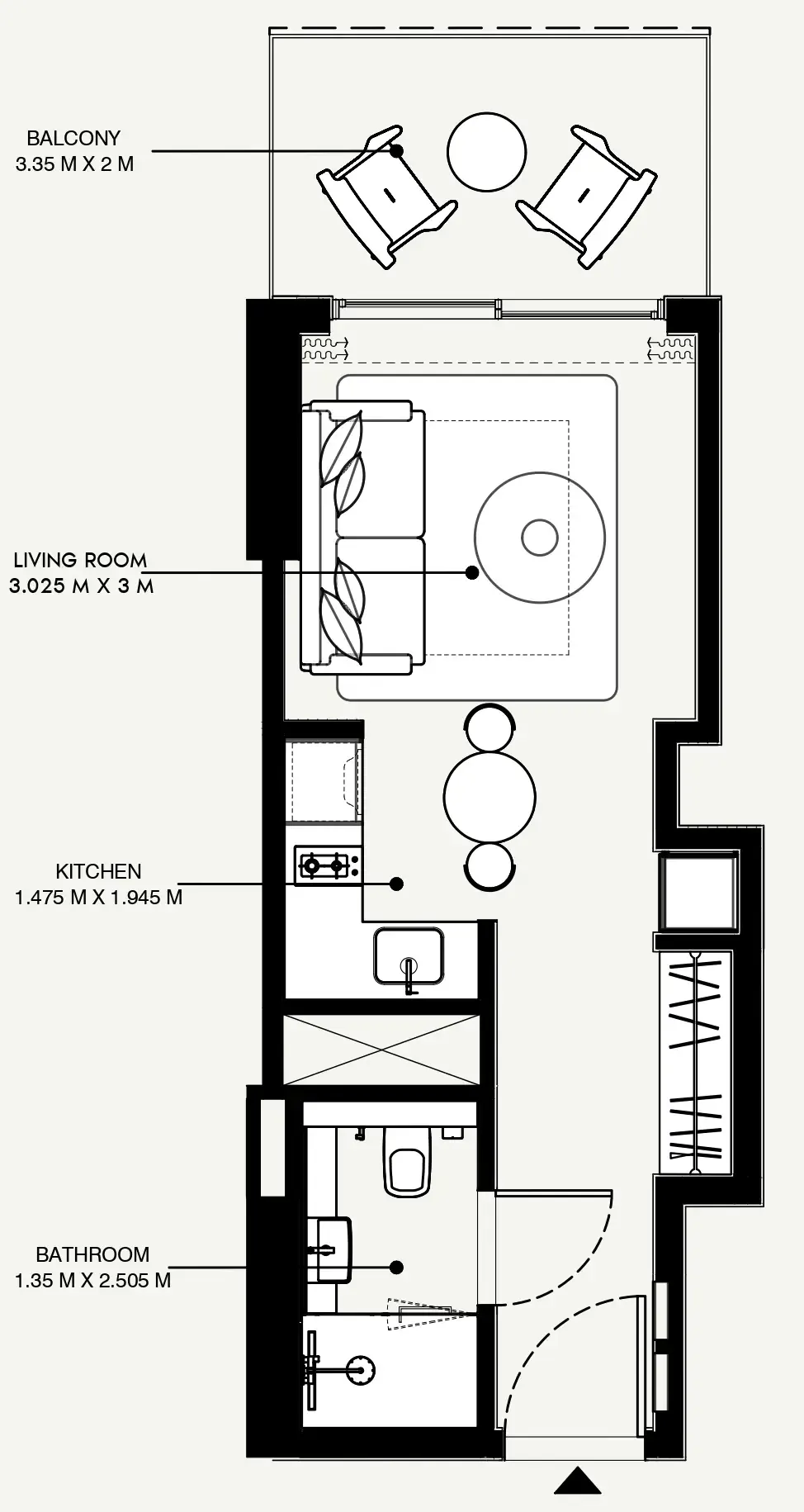 Floor plan — Studio