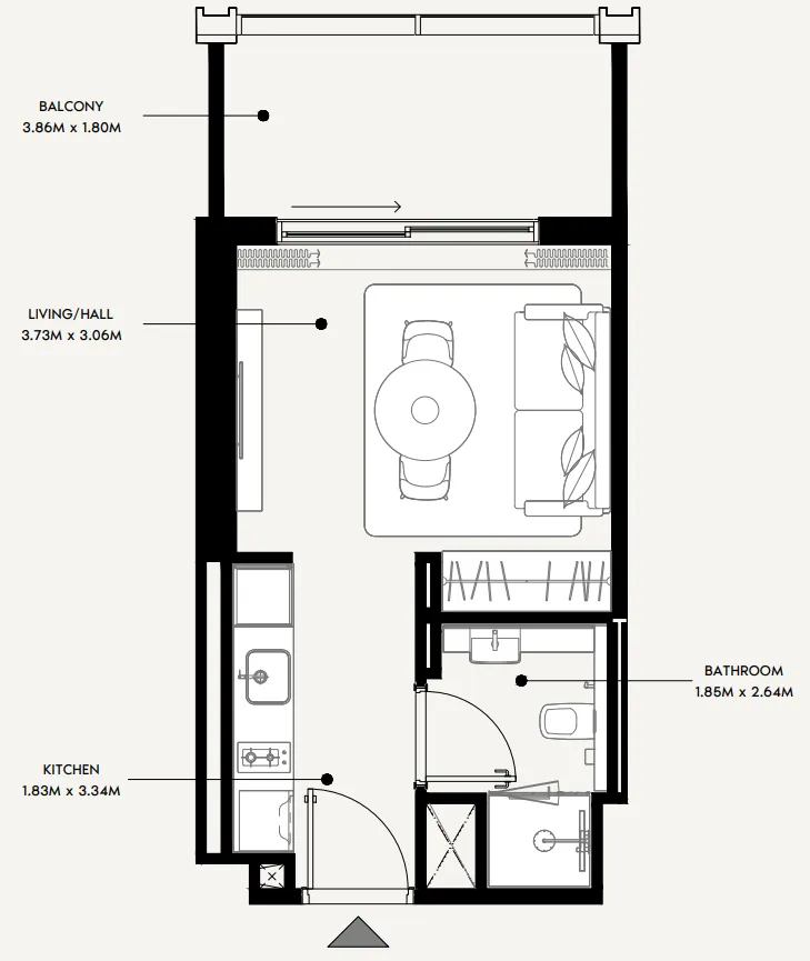 Floor plan — Studio