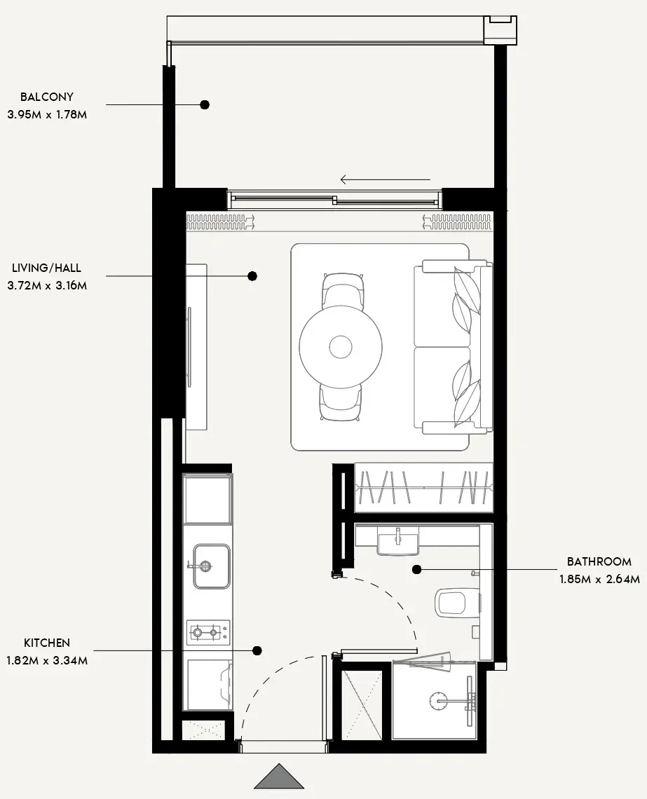 Floor plan — Studio