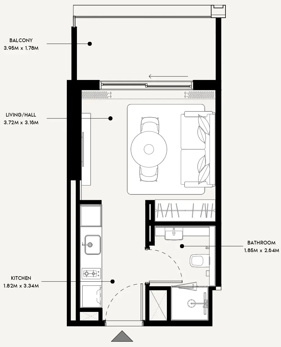 Floor plan — Studio