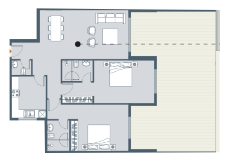 Floor plan — 2 BR