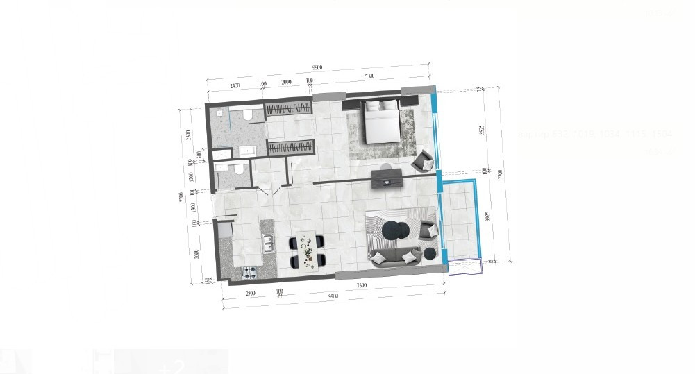 Floor plan — 1 BR