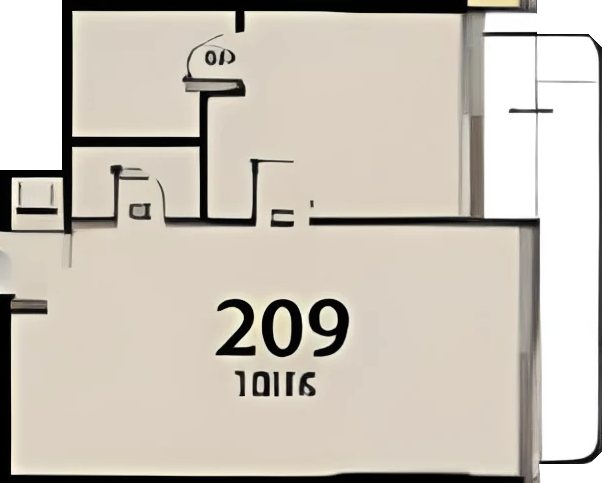 Floor plan — 1 BR