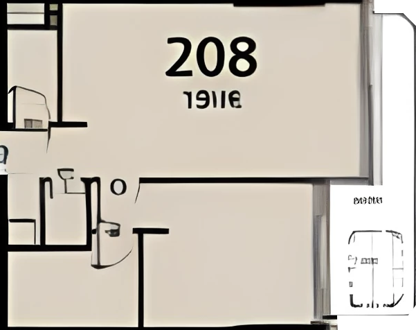 Floor plan — 1 BR