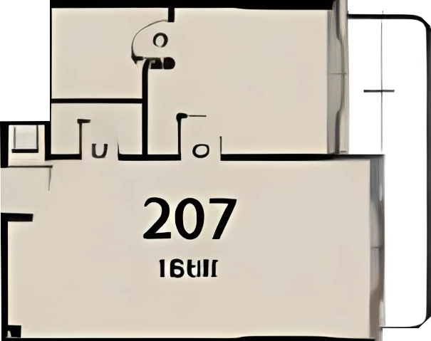 Floor plan — 1 BR