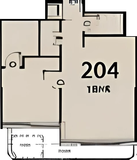 Floor plan — 1 BR