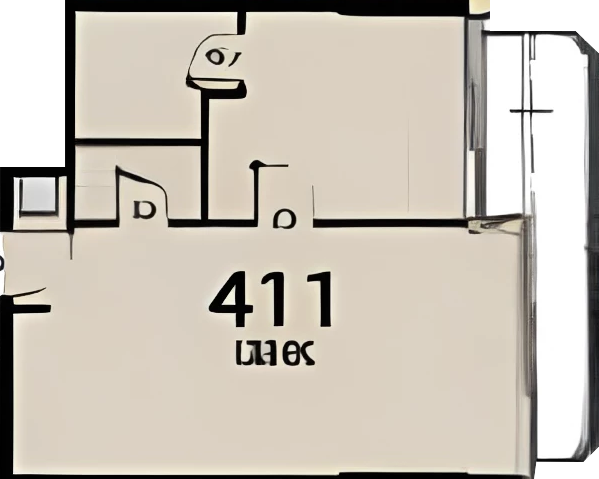 Floor plan — 1 BR
