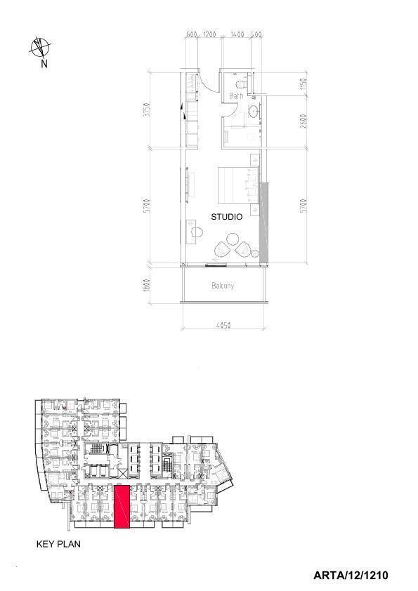 Floor plan — Studio
