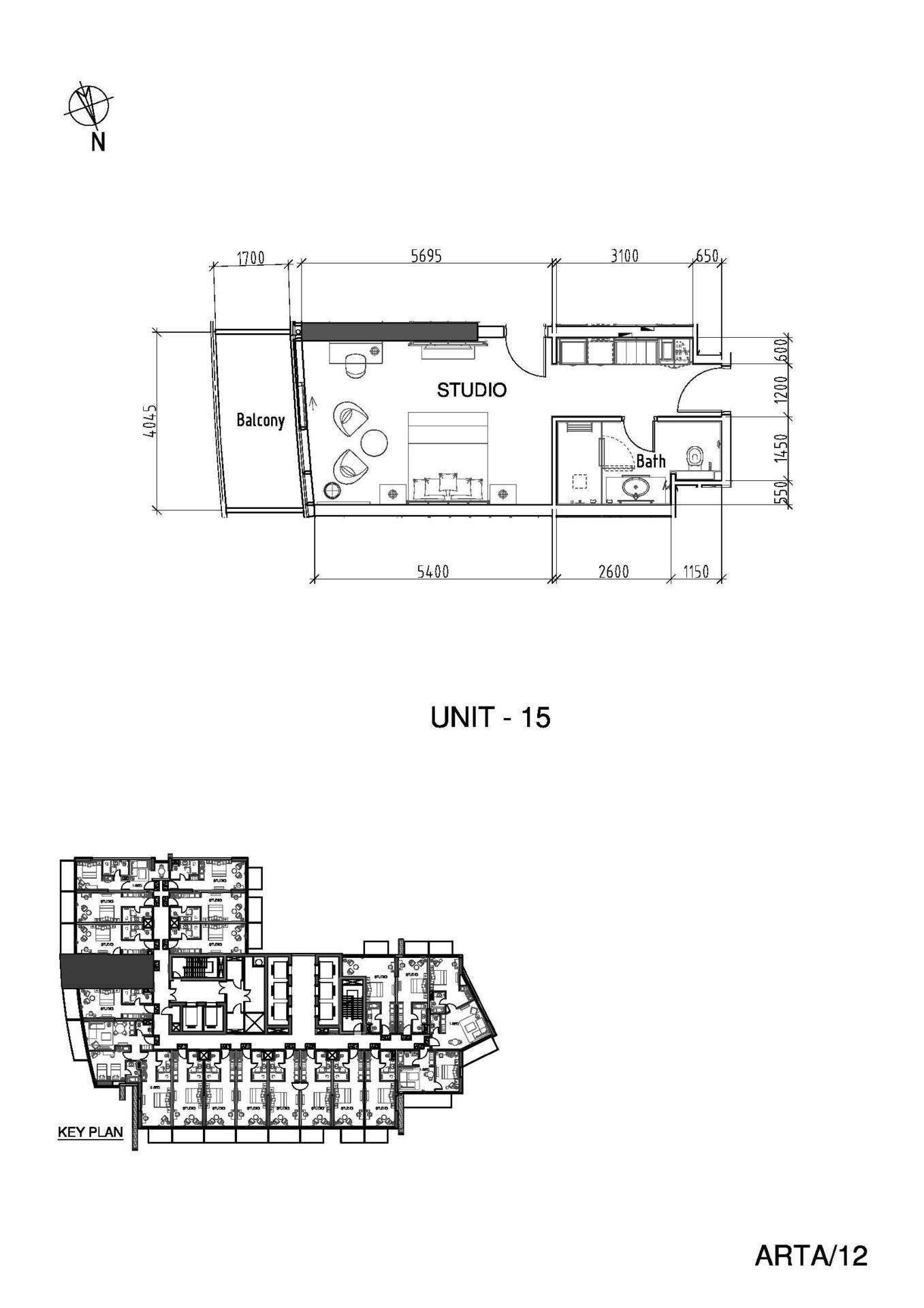 Floor plan — Studio