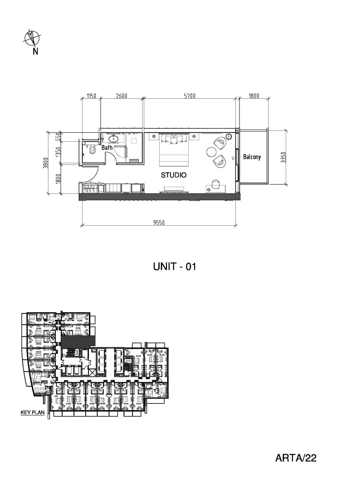 Floor plan — Studio
