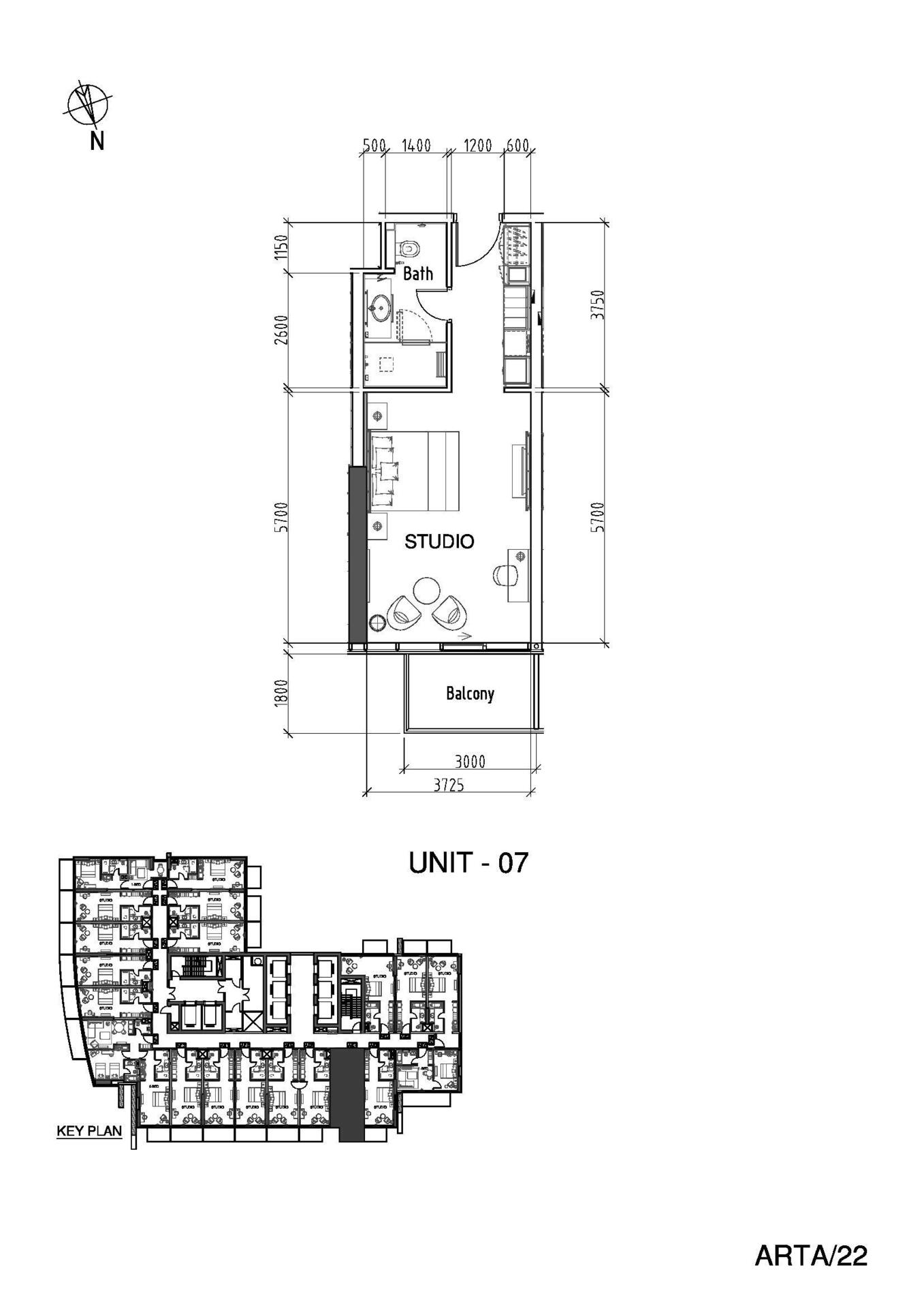 Floor plan — Studio