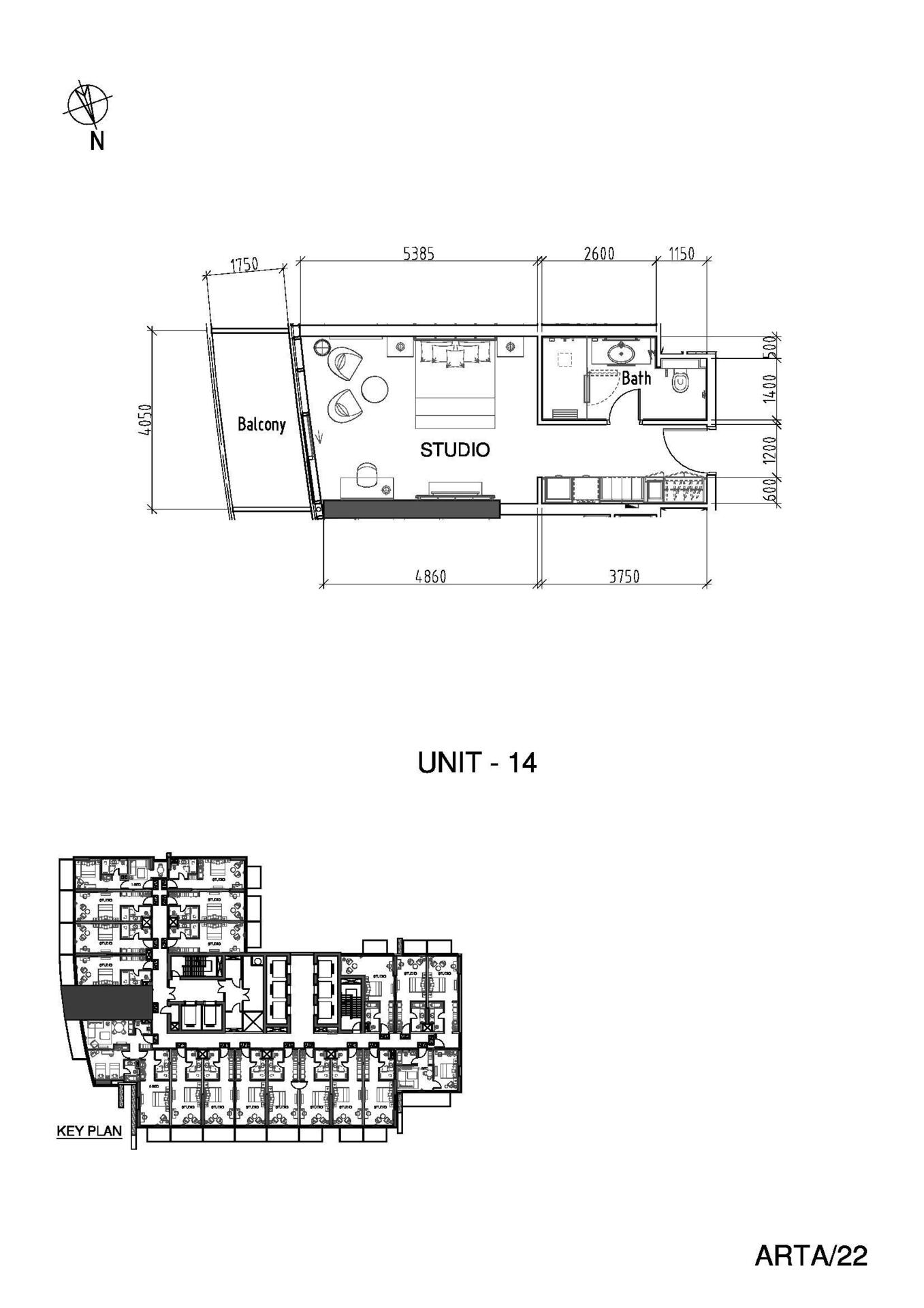 Floor plan — Studio