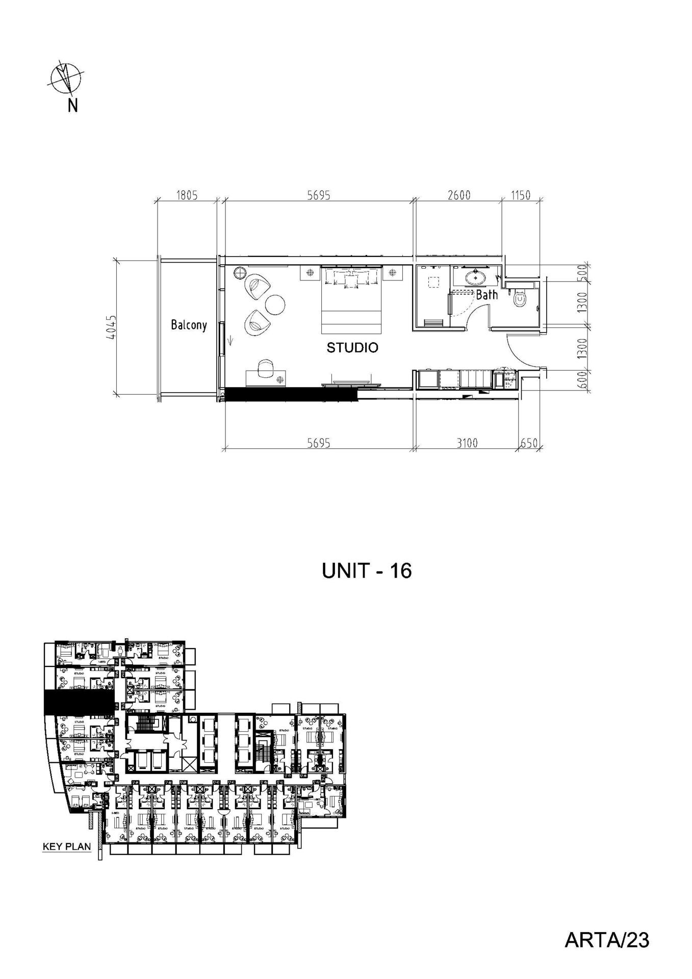 Floor plan — Studio