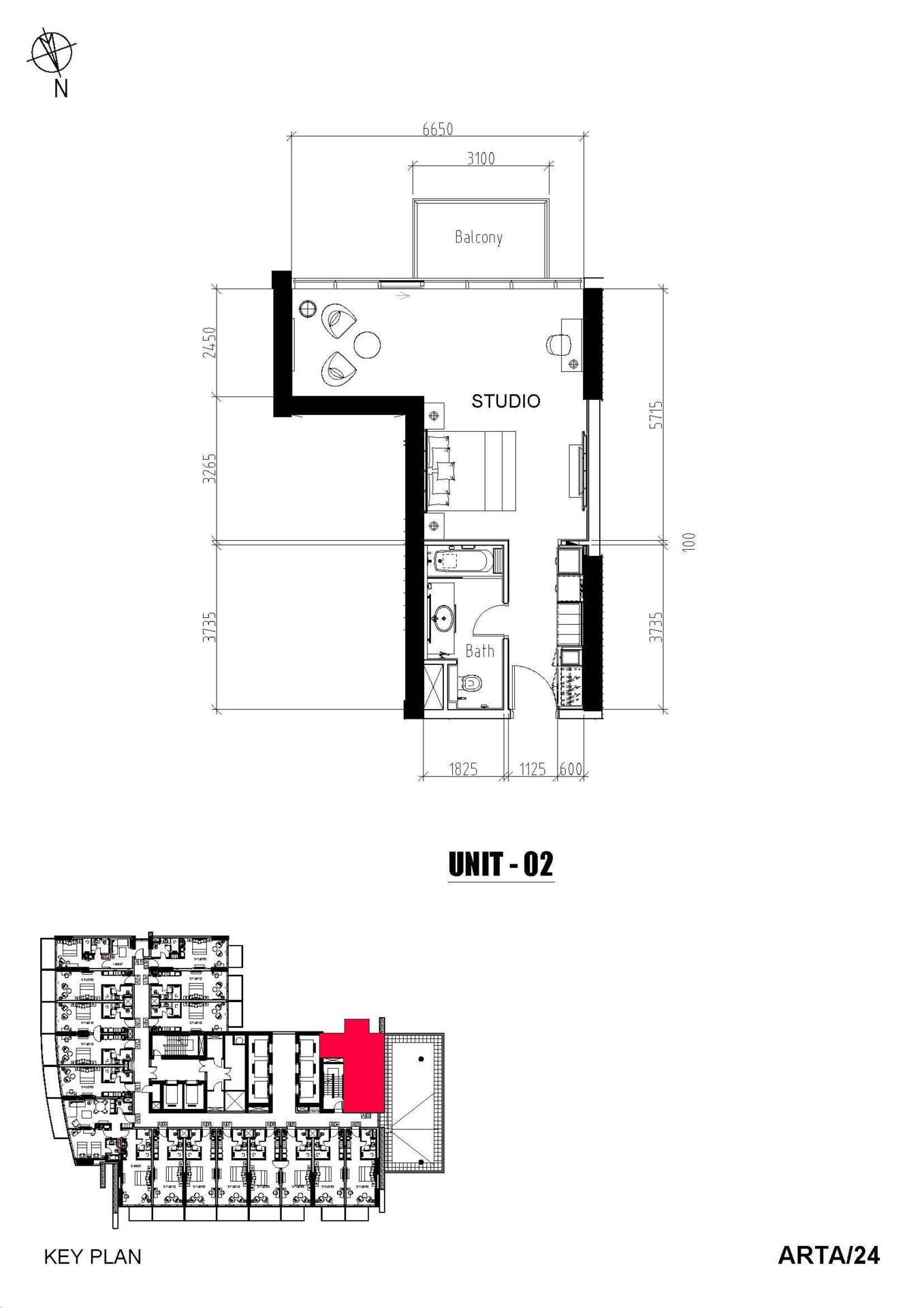 Floor plan — Studio