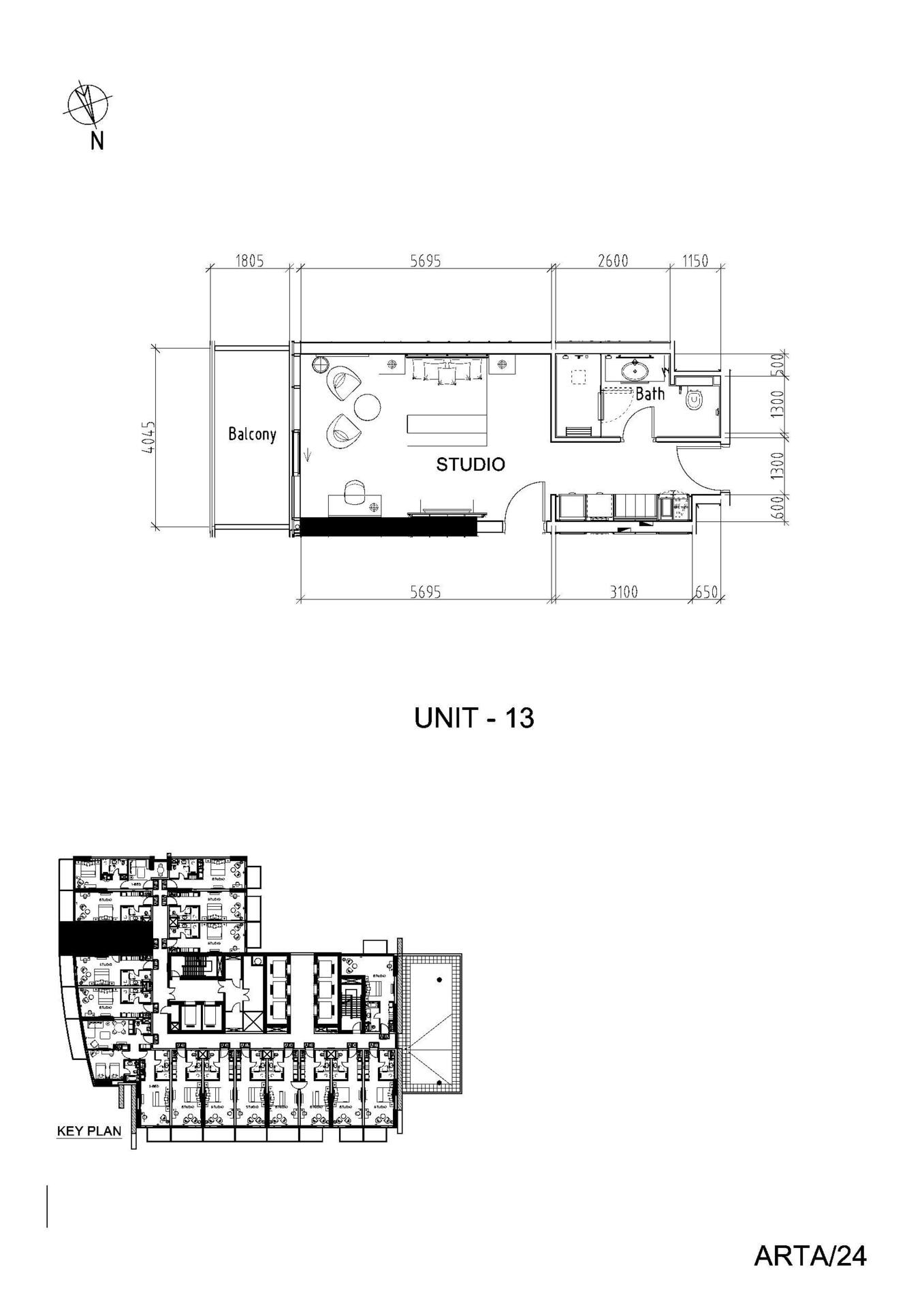 Floor plan — Studio