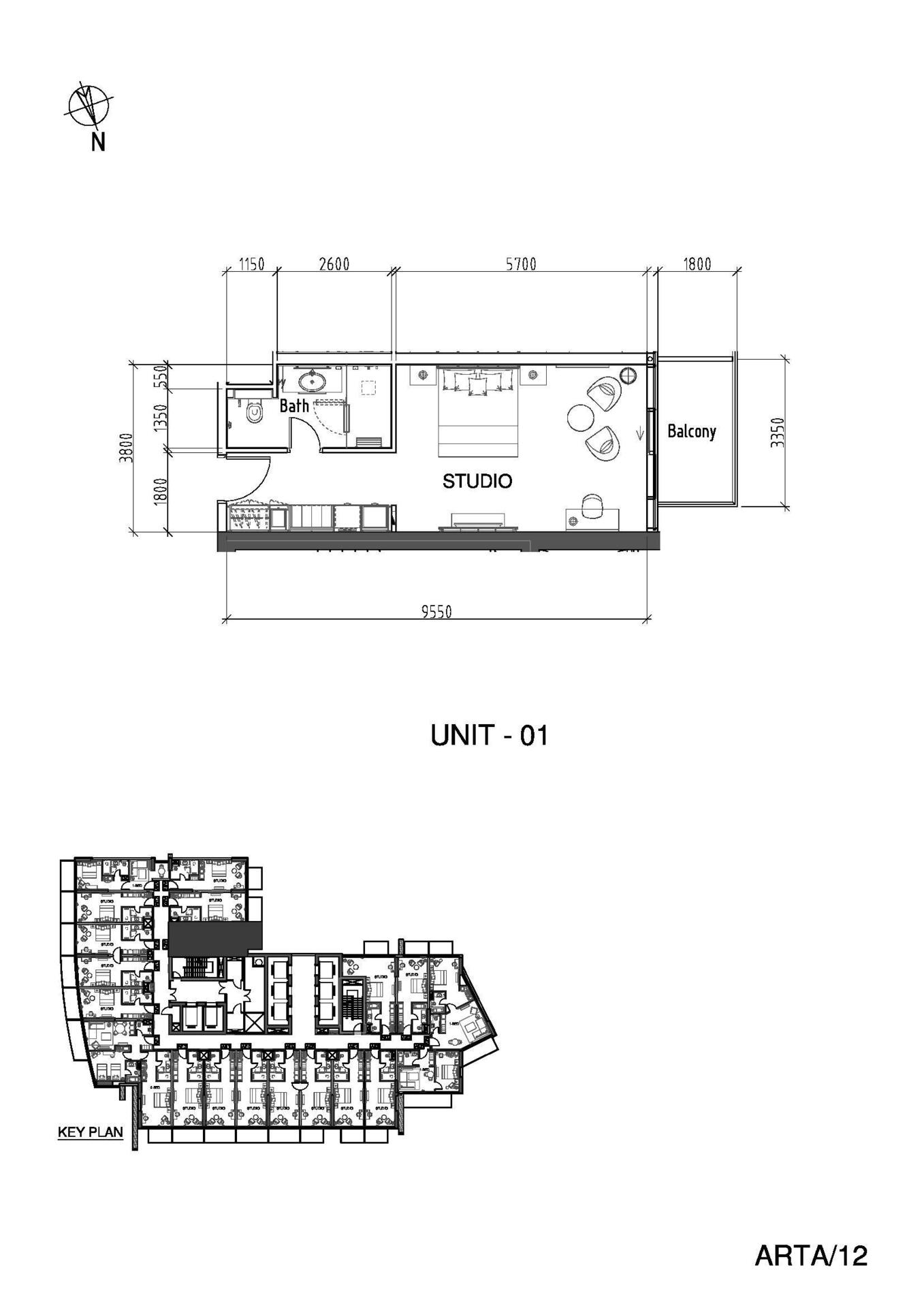 Floor plan — Studio