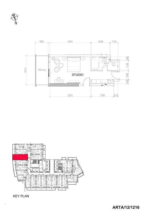 Floor plan — Studio