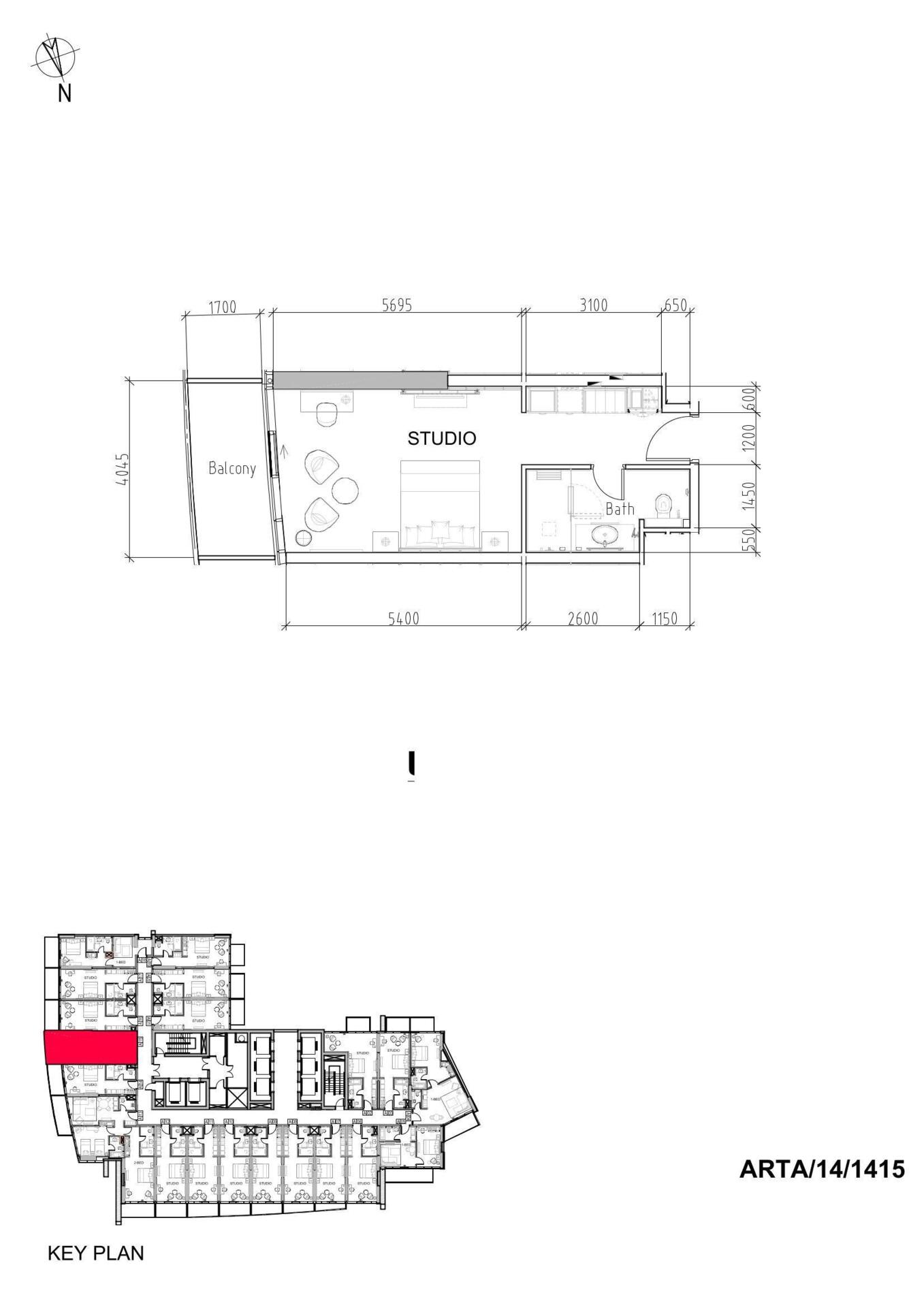 Floor plan — Studio