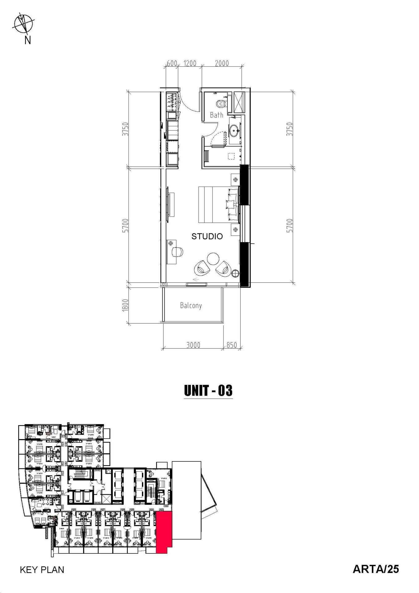 Floor plan — Studio