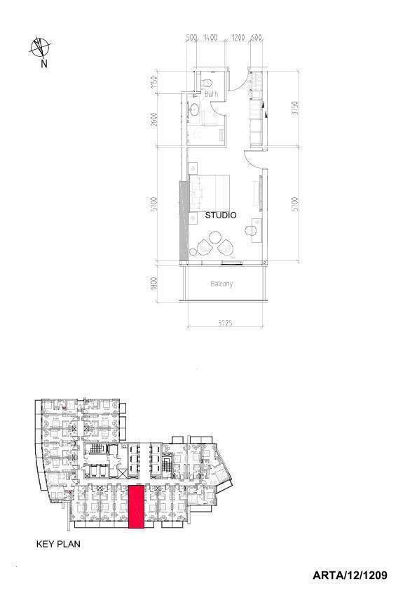 Floor plan — Studio