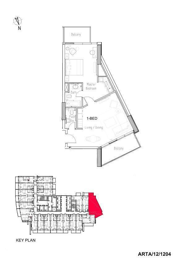 Floor plan — 1 BR