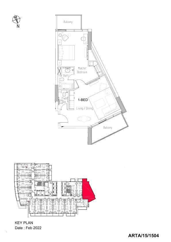 Floor plan — 1 BR