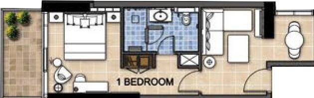 Floor plan — 1 BR