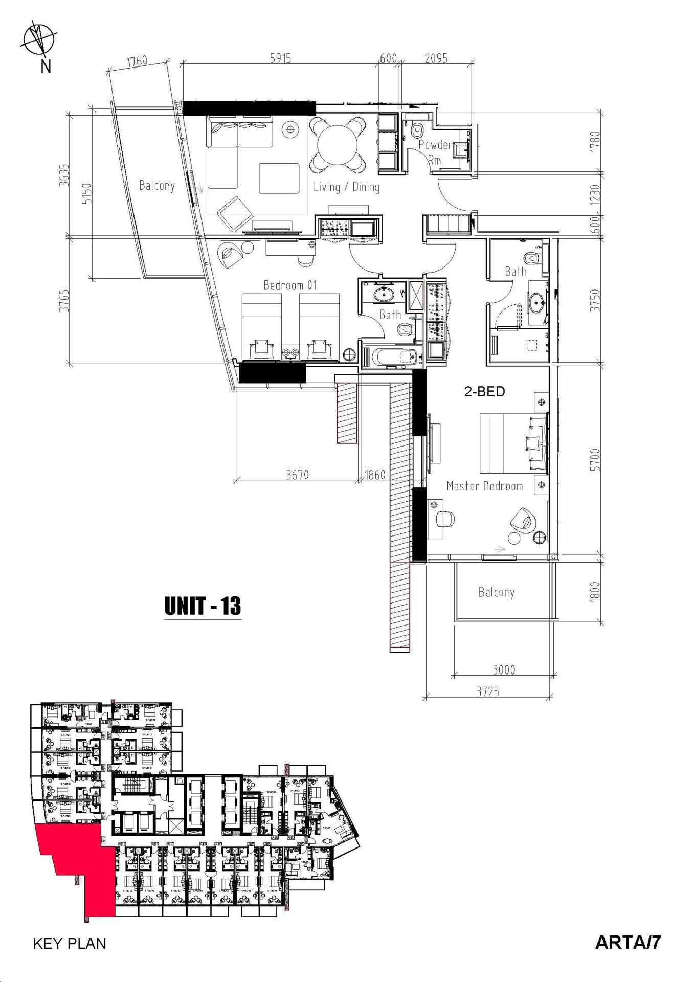 Floor plan — 2 BR