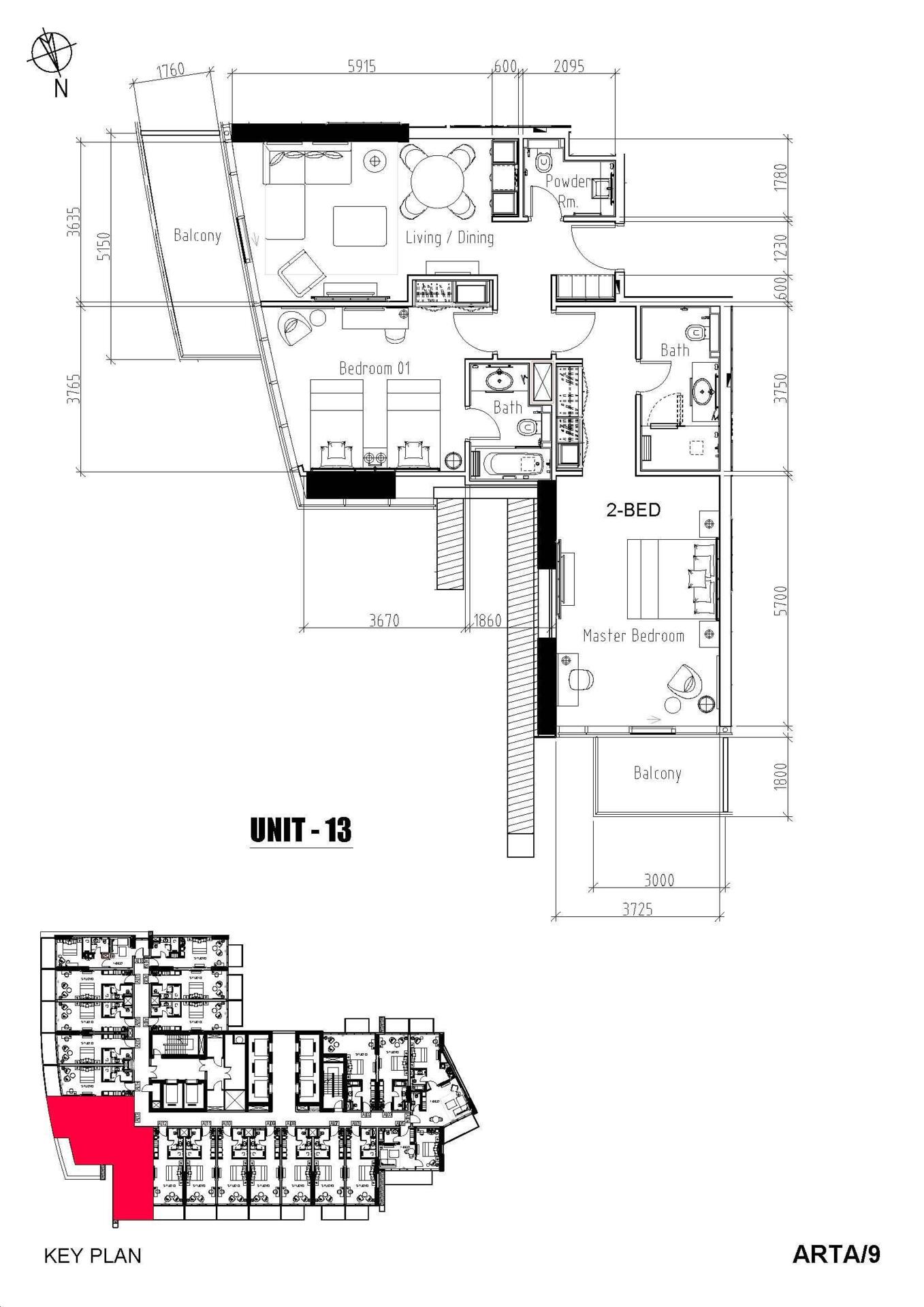 Floor plan — 2 BR