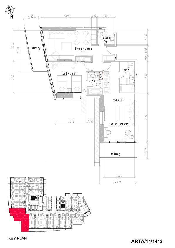 Floor plan — 2 BR