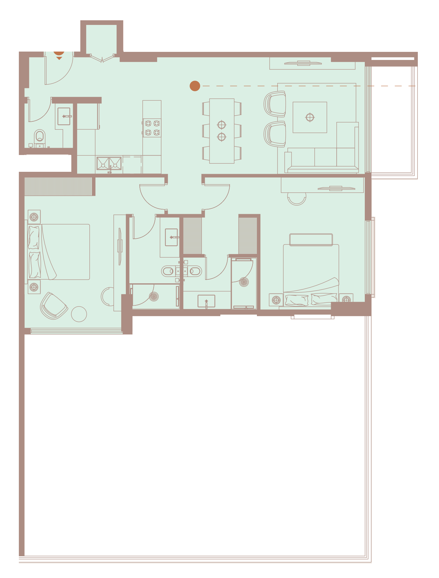 Floor plan — 2 BR