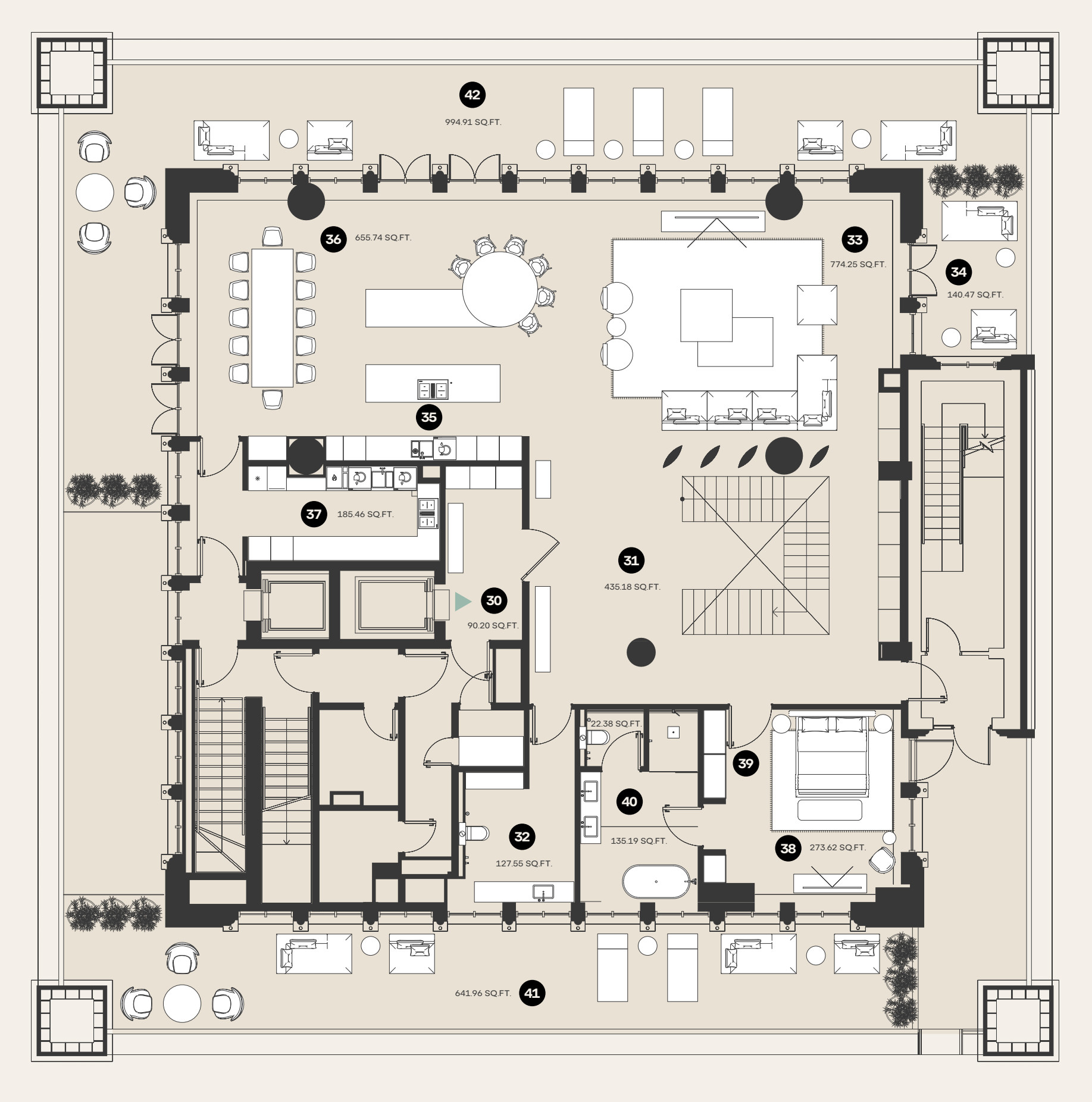 Floor plan — 5 BR