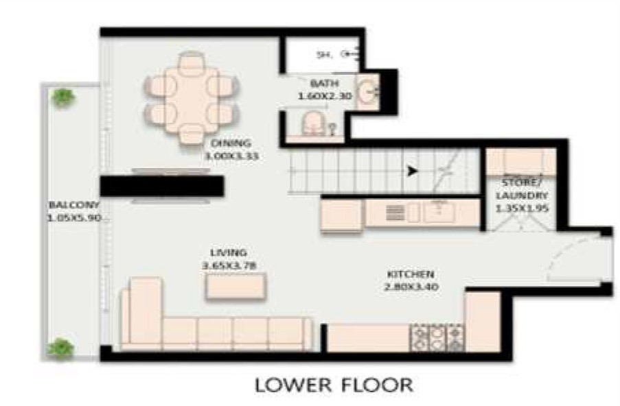 Floor plan — 2 BR