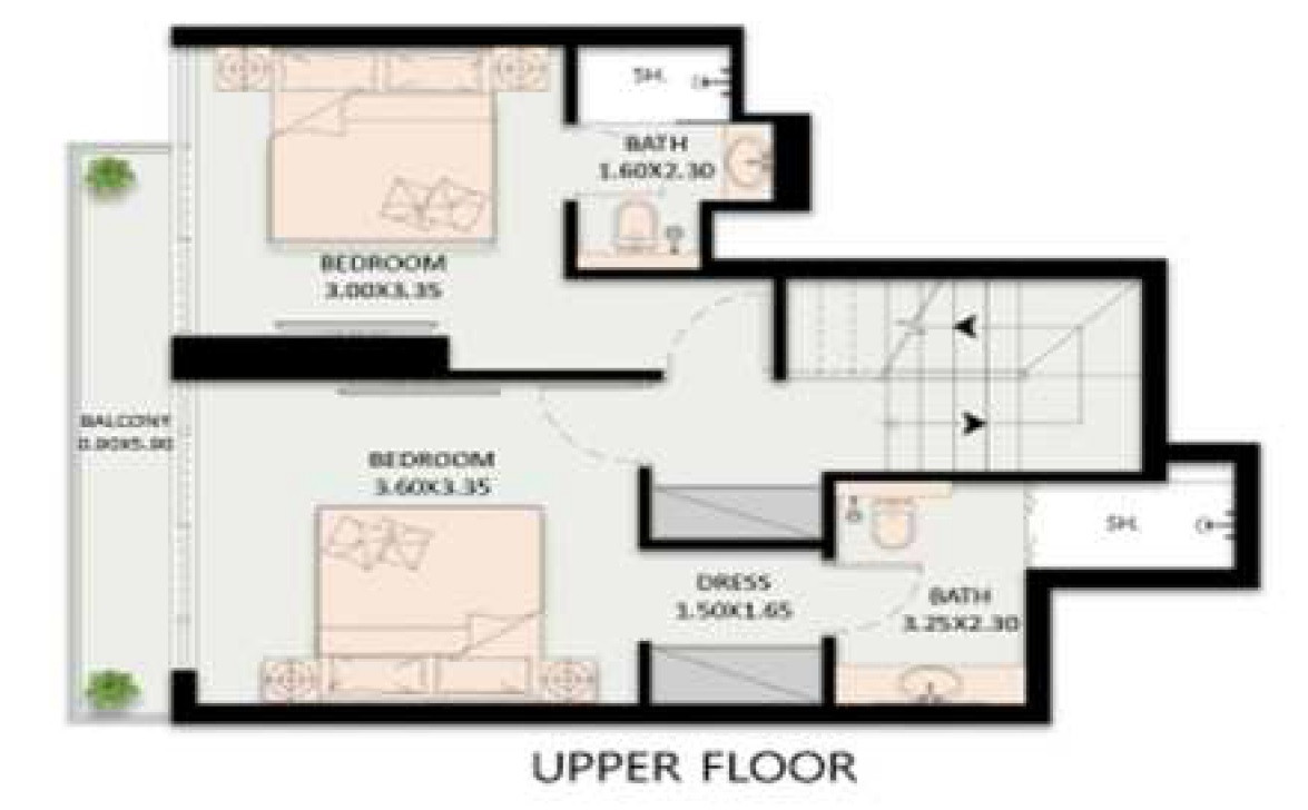 Floor plan — 2 BR
