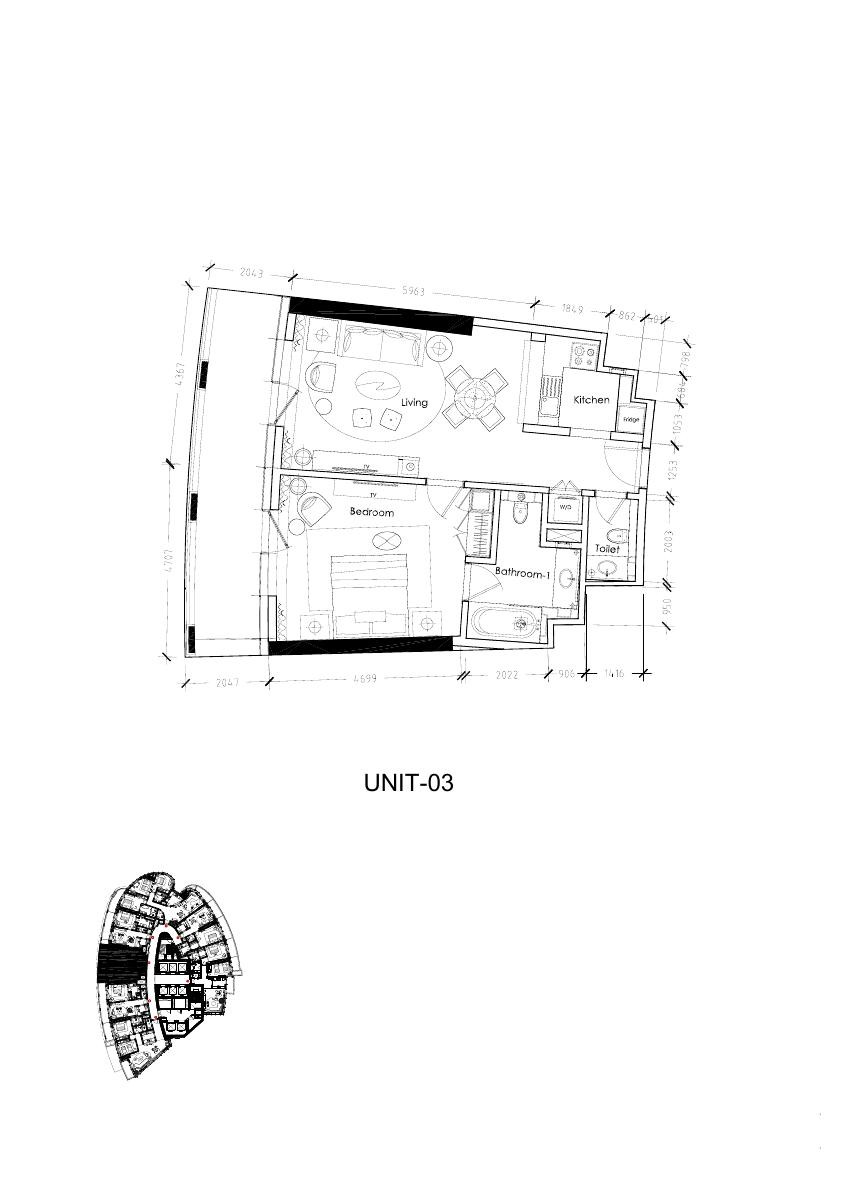 Floor plan — 1 BR